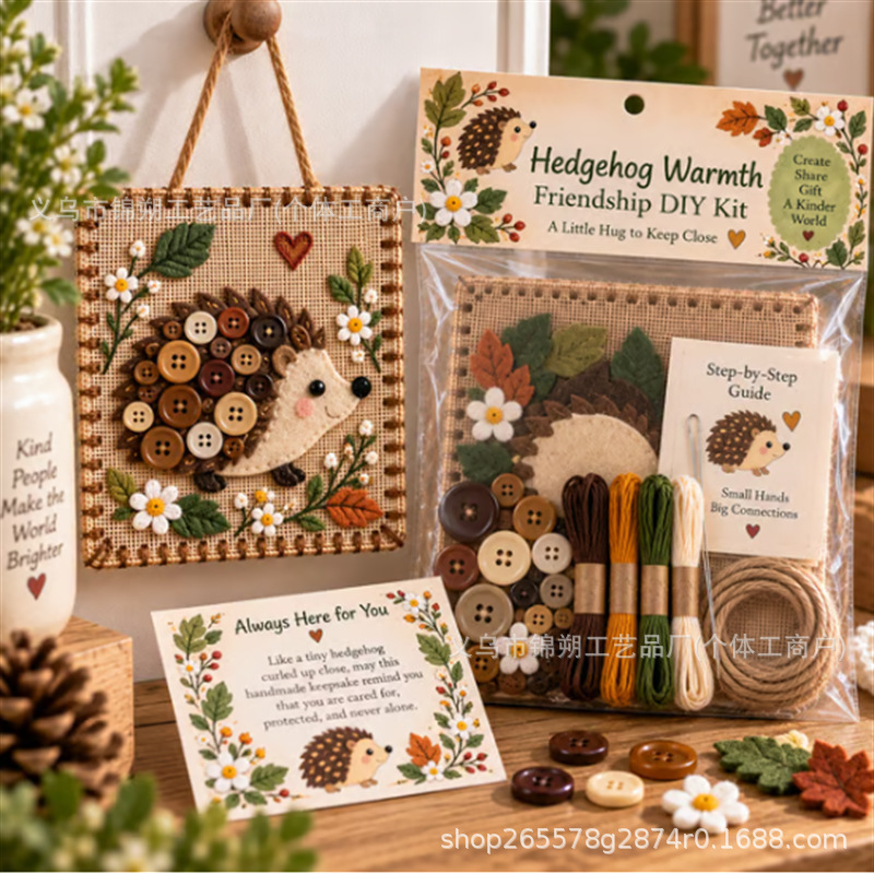 Art Craft Kits - Şirin, Taşınabilir, Kendin Yap Düğme Dostluk