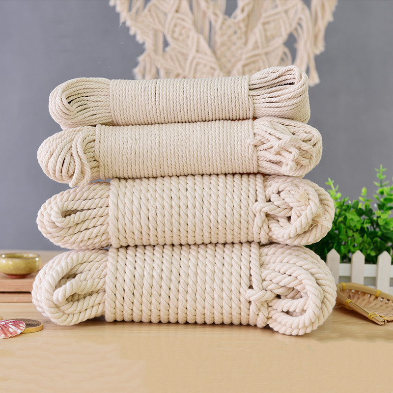 Macrame Cord Cotton - 1-25M doğal pamuk bükme halat 1.5-20mm