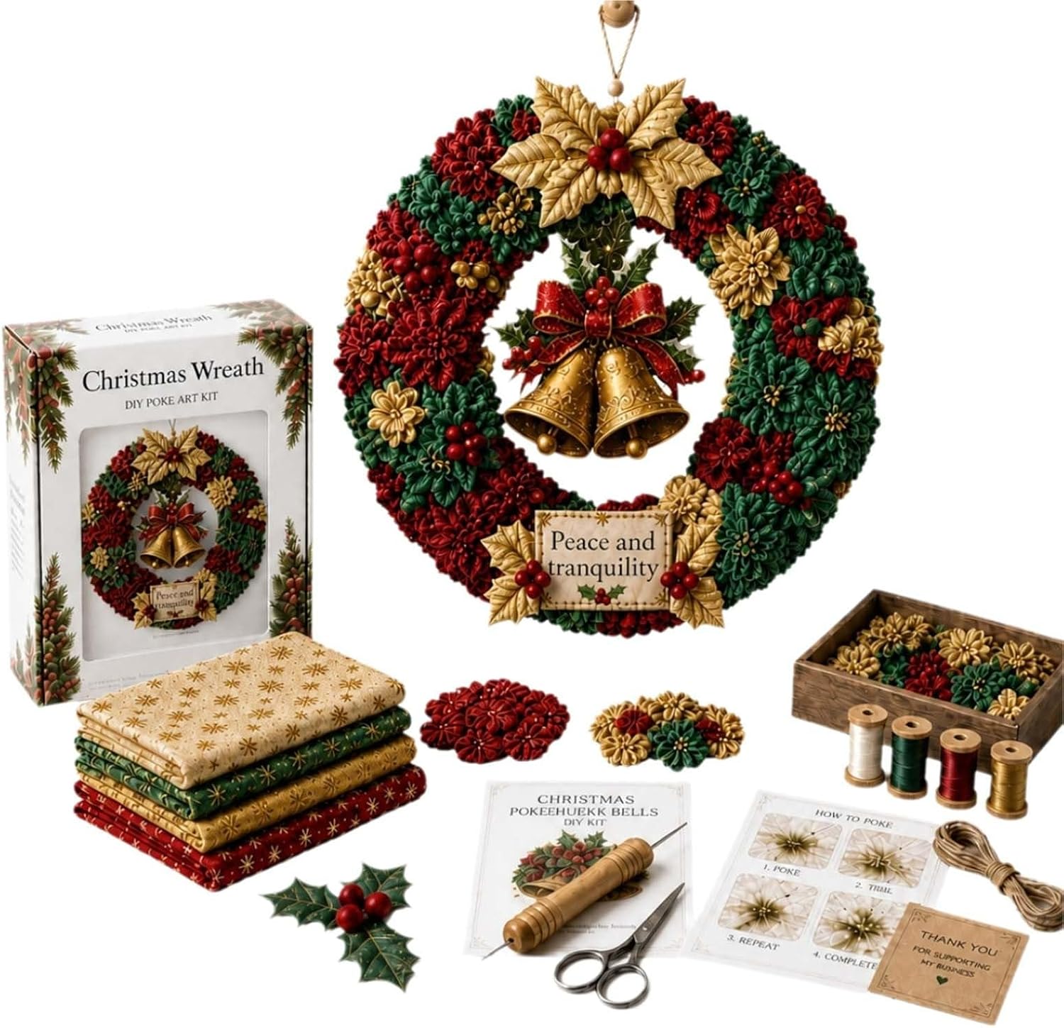 Art Craft Store - 2026 3D Kumaşla Yapılan Çelenk DIY