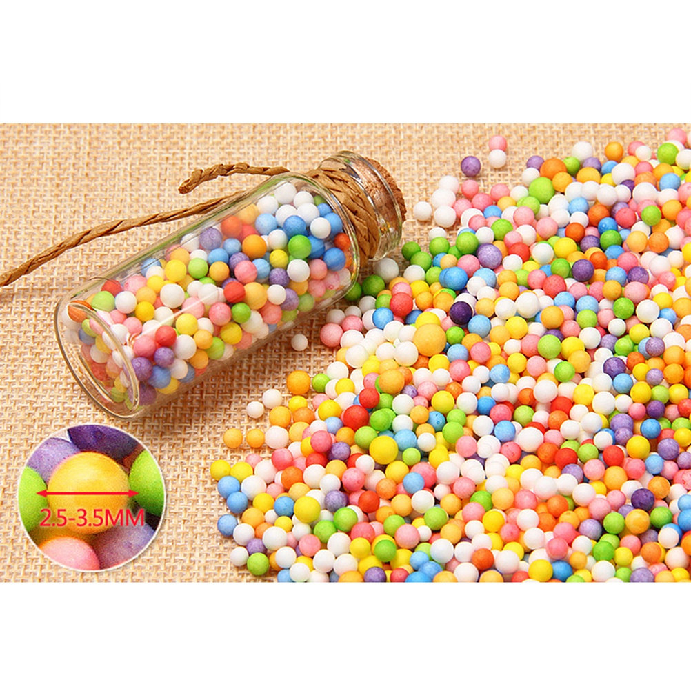 Art Craft Clay - Renkli Hafif Köpük Boncuklar 2.5-3.5mm DIY