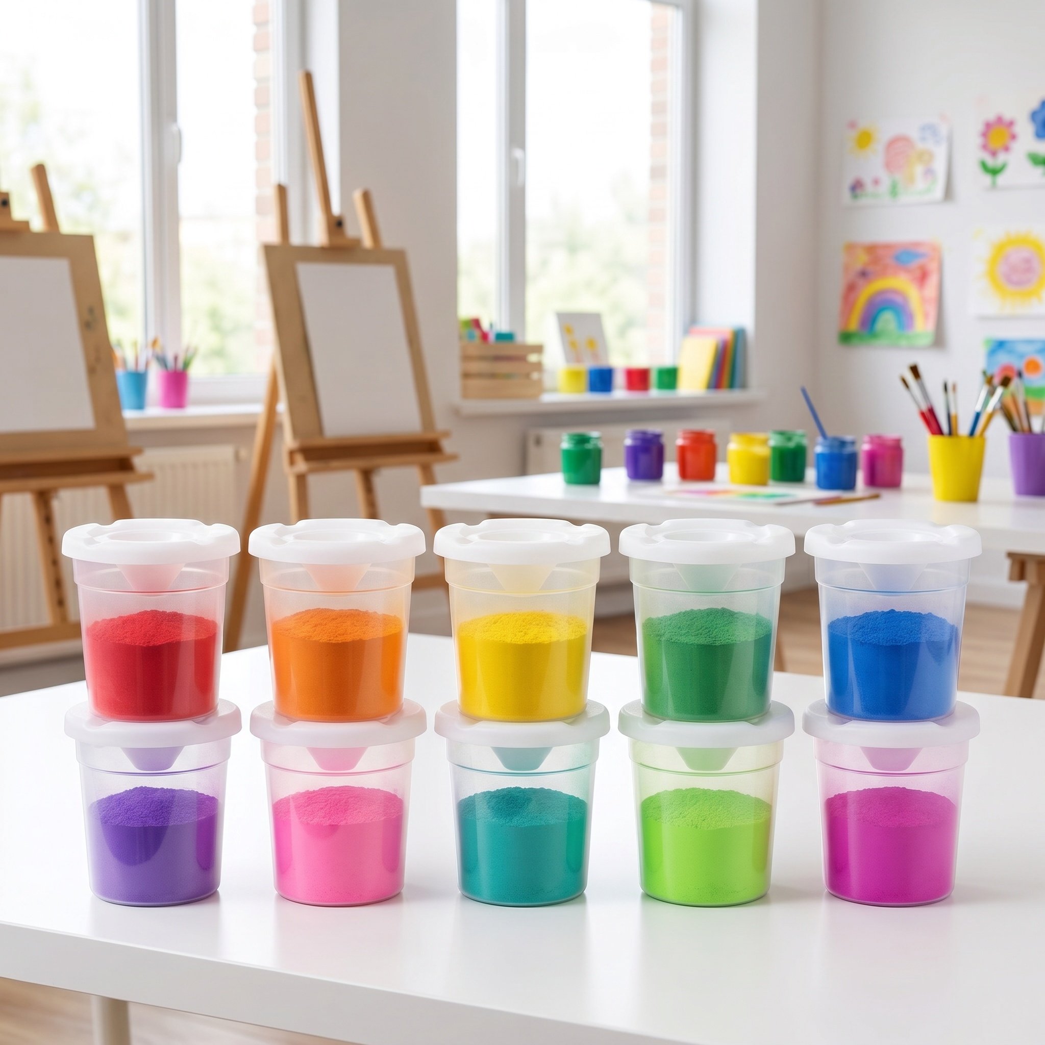 Art Craft For Preschoolers - 10 Adet Çocuk Boya Kabı, Yeniden