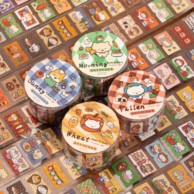 Art Craft Store - Çizgi Film Kedi Desenli Washi Bant