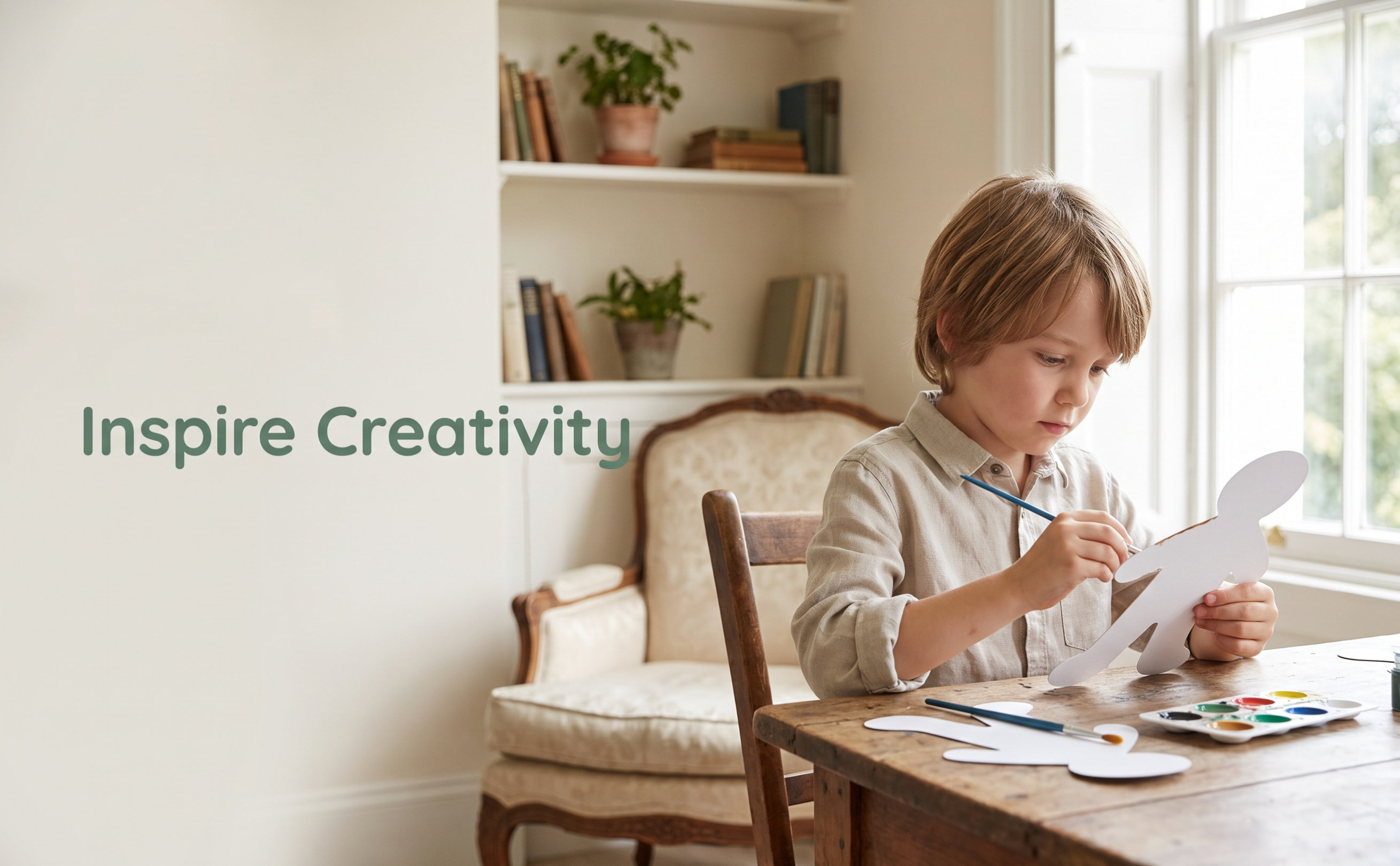 Art Craft For Preschoolers - Boş, Boyasız Karton Şekiller, Çocuklar İçin