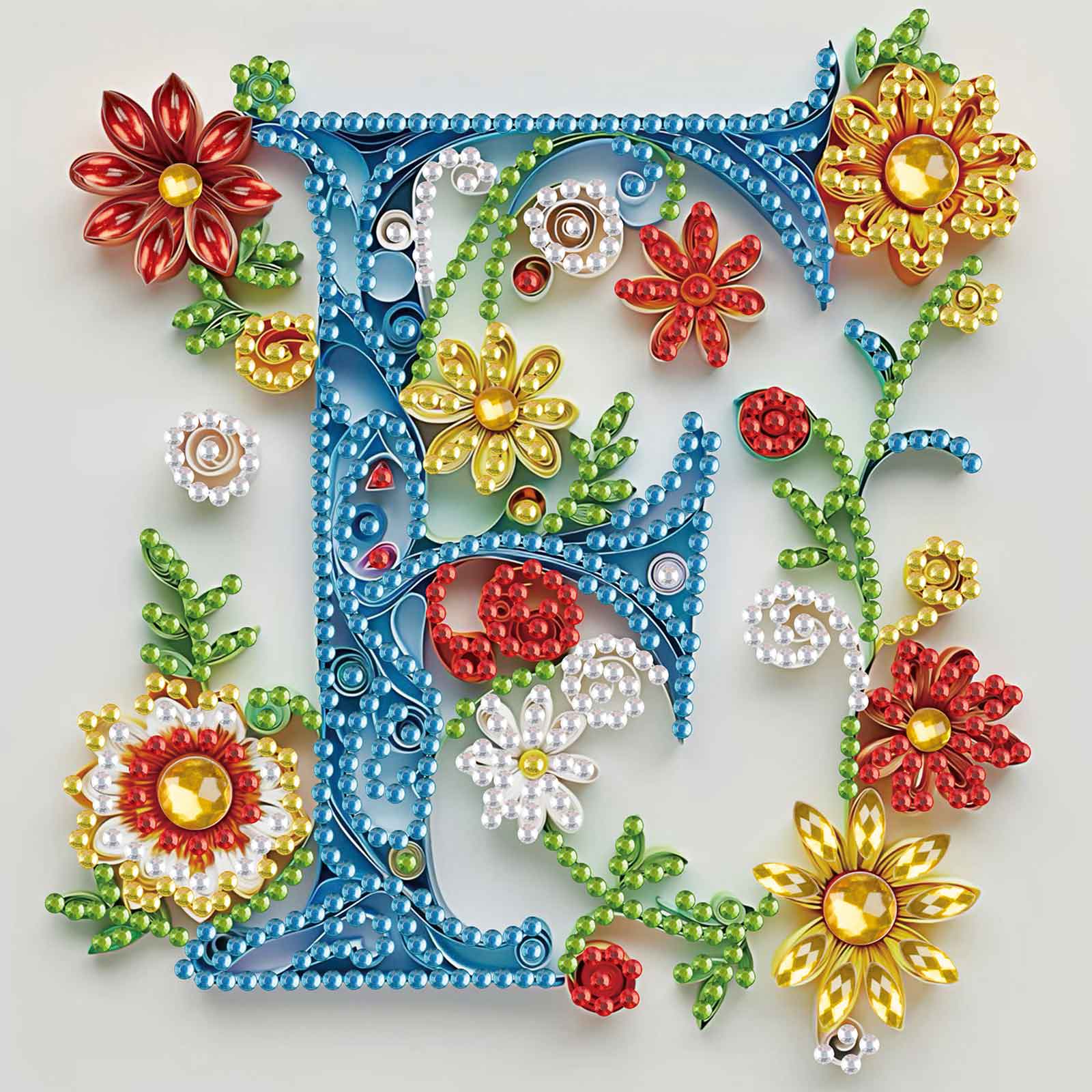 Art Craft Letter F - Özel Şekilli Elmas Sanatı Boyama Kitleri,