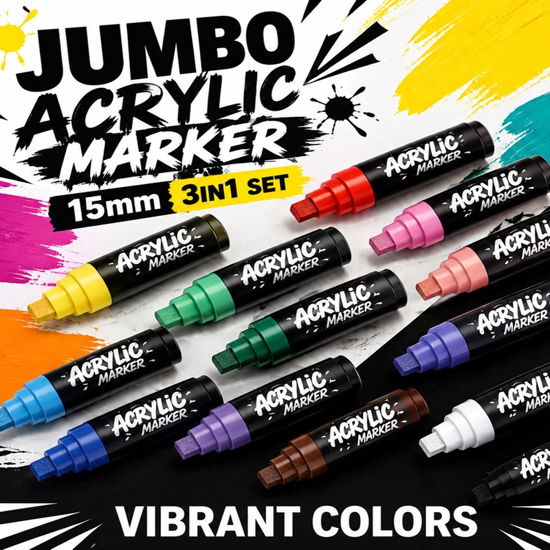 3/12'li Paket Jumbo Kalıcı Kal - Art Craft Jumbo incelemesi ve fiyatı