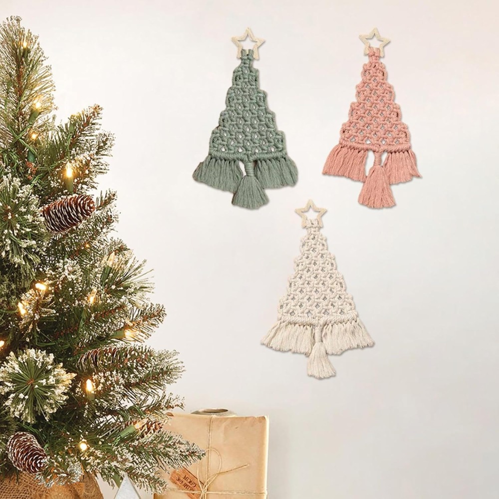 3 Parça Noel Ağacı DIY Makrome - Macrame Cord Cotton incelemesi ve fiyatı
