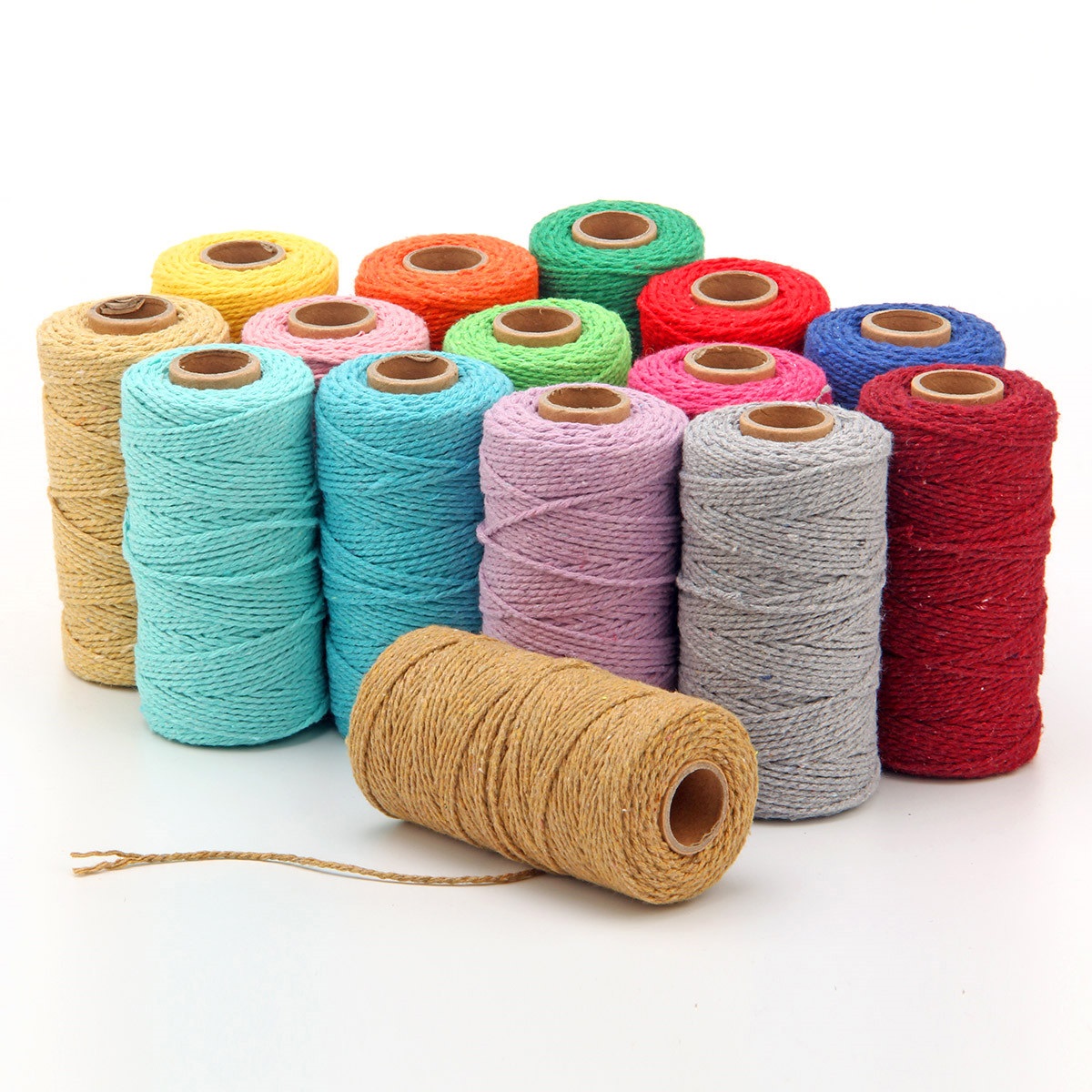 2mm Halat Bükülmüş Kordon 100  - Macrame Cord Cotton incelemesi ve fiyatı