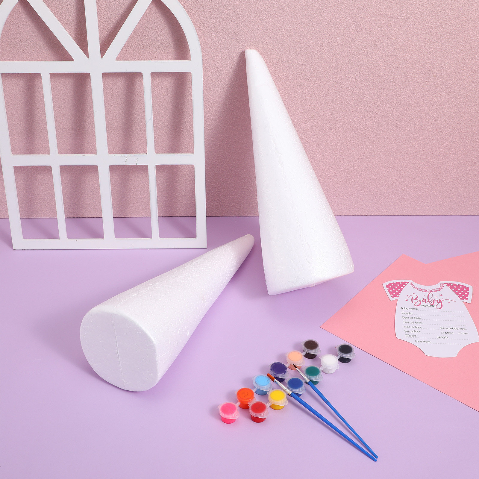 2 Adet Beyaz Renkli Köpük Koni - Art Craft For Preschoolers incelemesi ve fiyatı
