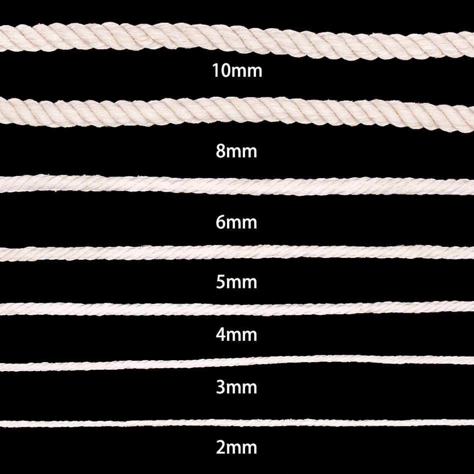 1mm-10mm % 100% Pamuk Makrome  - Macrame Cord Cotton incelemesi ve fiyatı